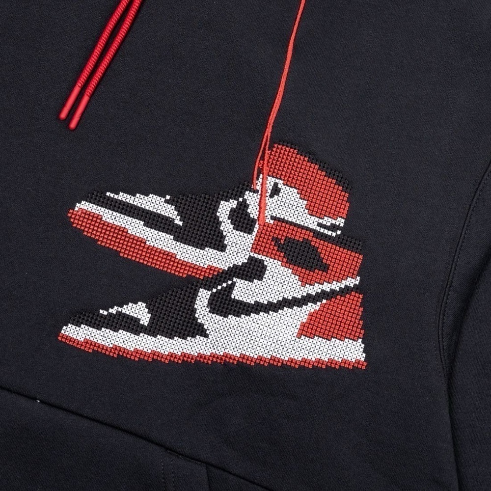 Jordan Jumpman Holiday Hoodie Pullover Black Mens Medium​​​​​​​​ - Picture 2 of 12